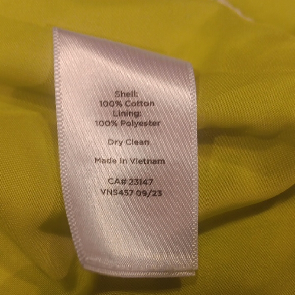 Talbots Houndstooth Pattern Tweed Check A-Line Skirt In Yellow/white/lime Color - Picture 4 of 9